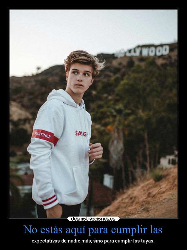 No estás aquí para cumplir las - 
