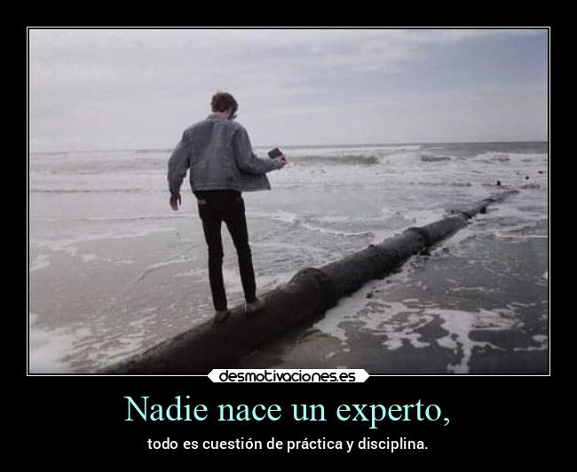 Nadie nace un experto, - 