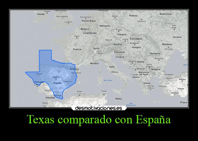 Texas comparado con España -