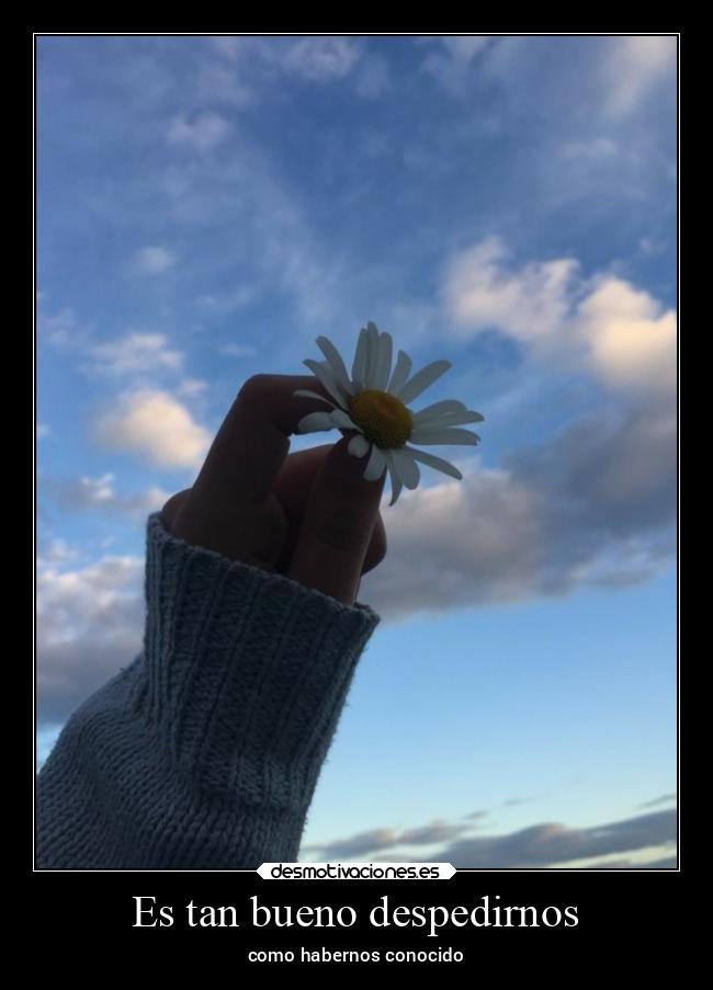 Es tan bueno despedirnos -