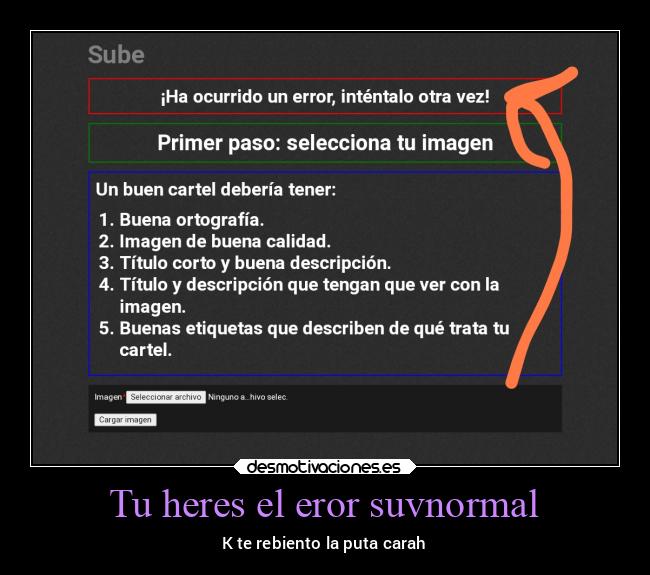 Tu heres el eror suvnormal - 