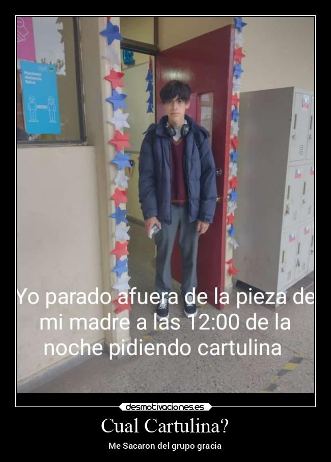 Cual Cartulina? - Me Sacaron del grupo gracia