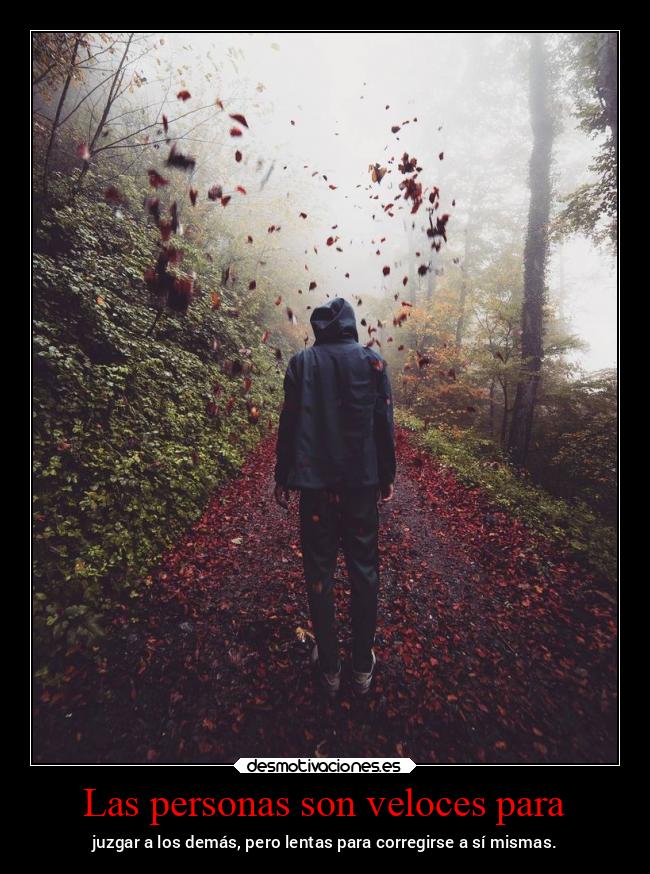 Las personas son veloces para - 