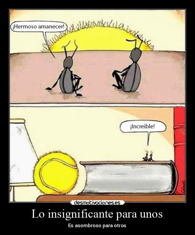 Lo insignificante para unos -