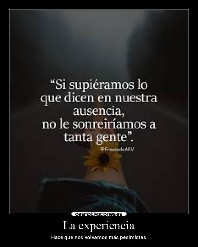 La experiencia -