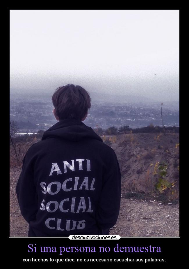 Si una persona no demuestra - 