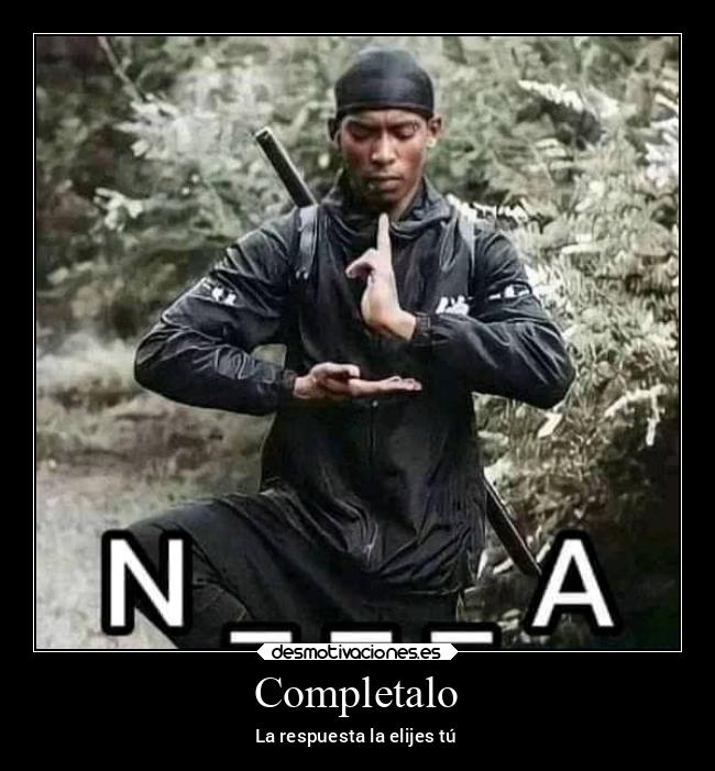 Completalo - La respuesta la elijes tú