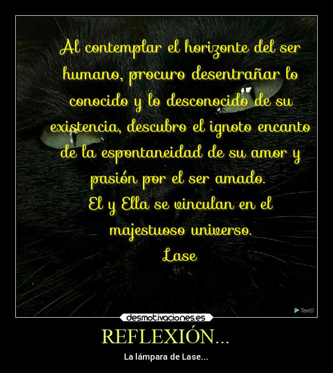 REFLEXIÓN... - La lámpara de Lase...