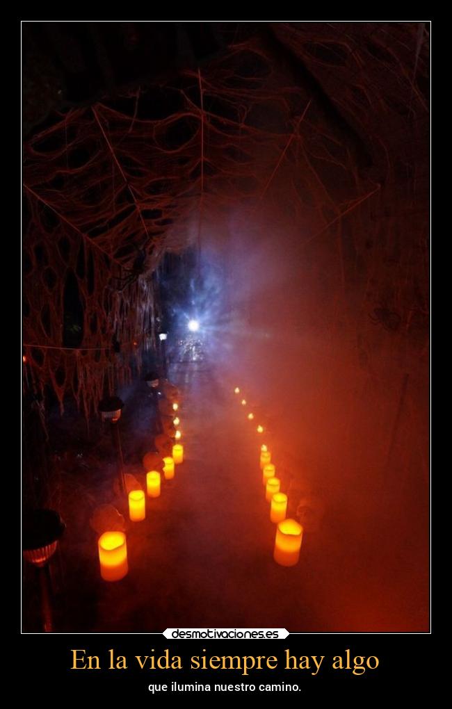 En la vida siempre hay algo - que ilumina nuestro camino.