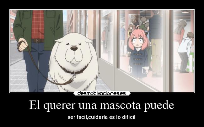 El querer una mascota puede - ser facil,cuidarla es lo dificil