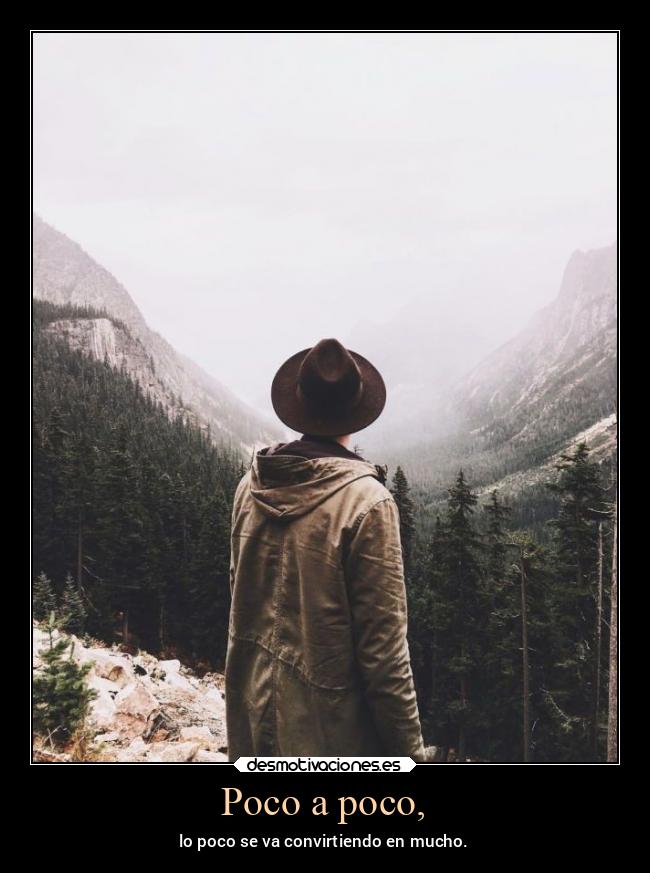 Poco a poco, -