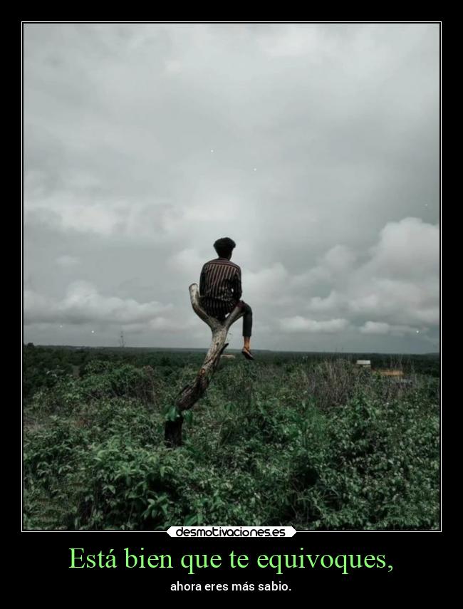 Está bien que te equivoques, -