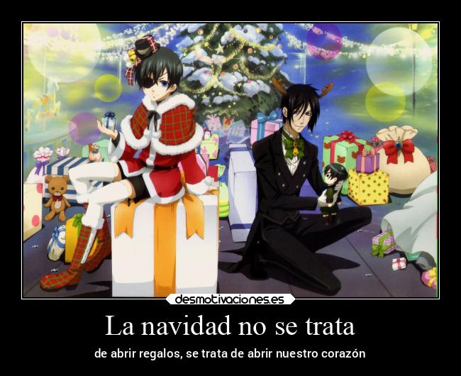 carteles navidad anime ciel phantomhive sebastian michaelis angelphantomhive dulcesitophantomhive desmotivaciones