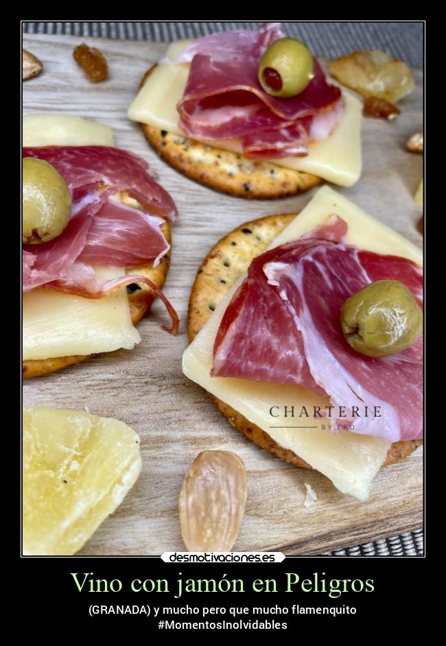 Vino con jamón en Peligros - 