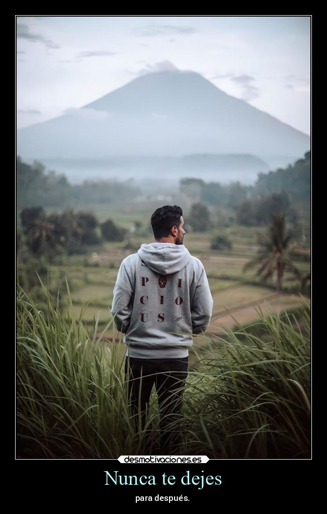 Nunca te dejes -