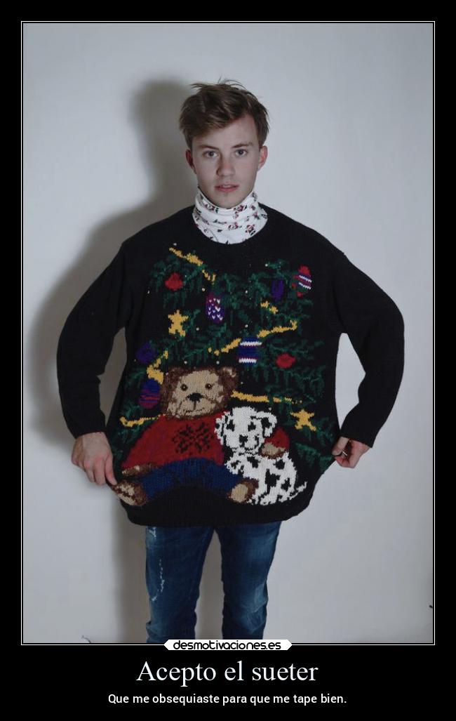 carteles navidad obsequio sueter frio desmonavidad2022 desmotivaciones