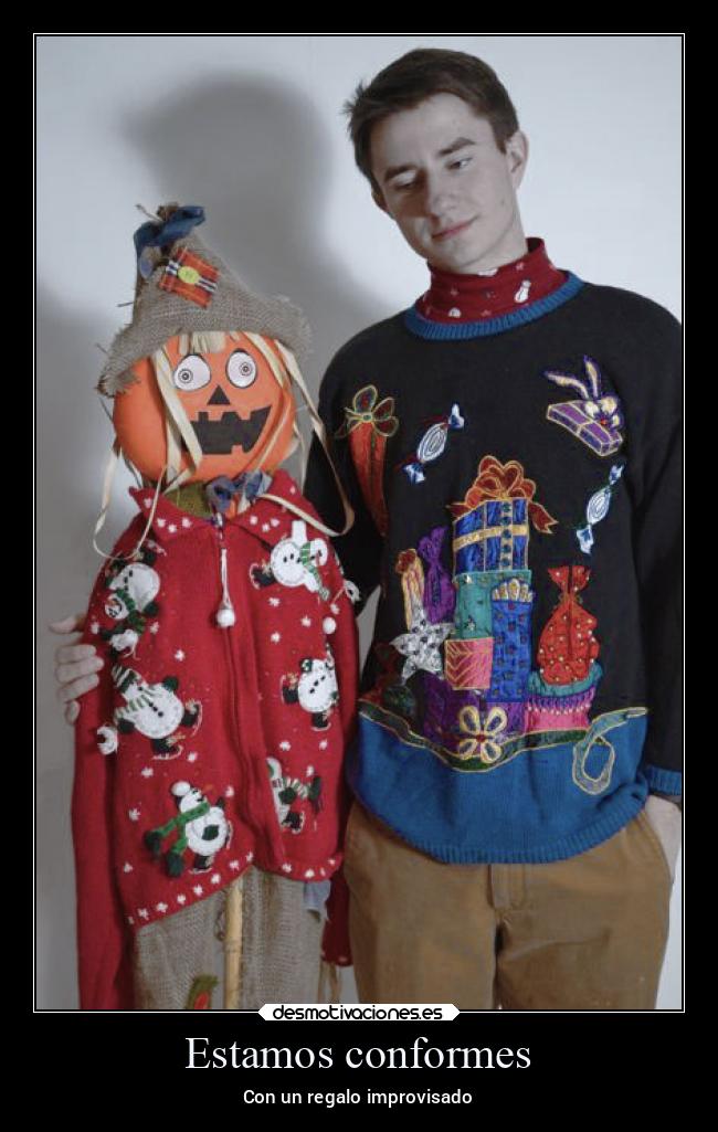 carteles navidad regalo improvisado espantapajaros desmonavidad2022 desmotivaciones