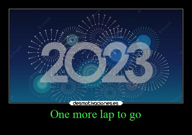 One more lap to go - 