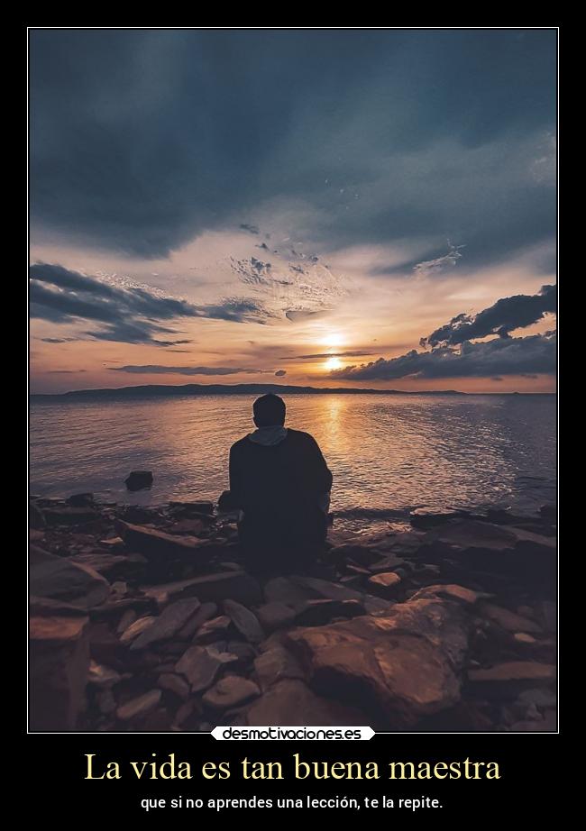 La vida es tan buena maestra -