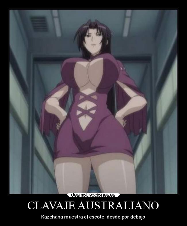 CLAVAJE AUSTRALIANO - Kazehana muestra el escote desde por debajo