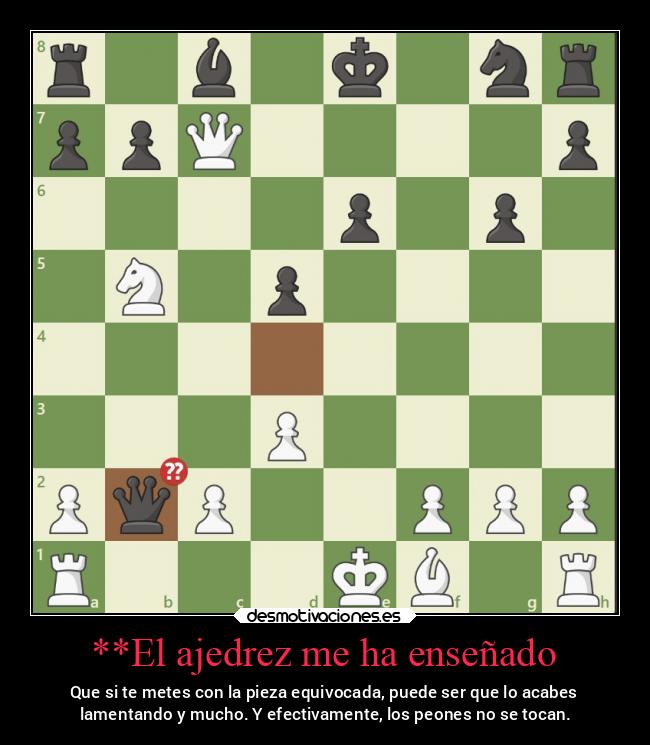 **El ajedrez me ha enseñado -
