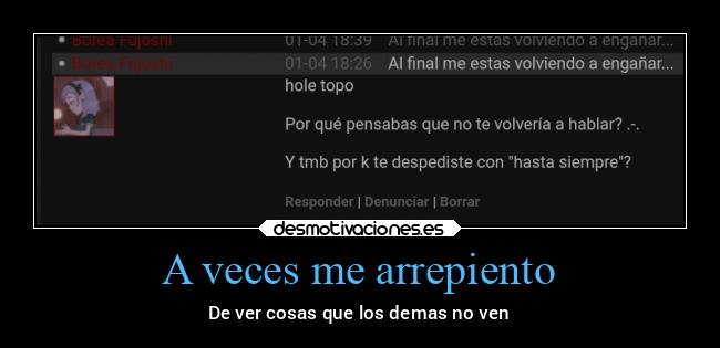 A veces me arrepiento - 