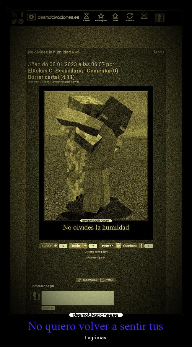 No quiero volver a sentir tus - Lagrimas