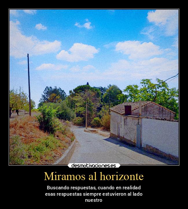 Miramos al horizonte - 