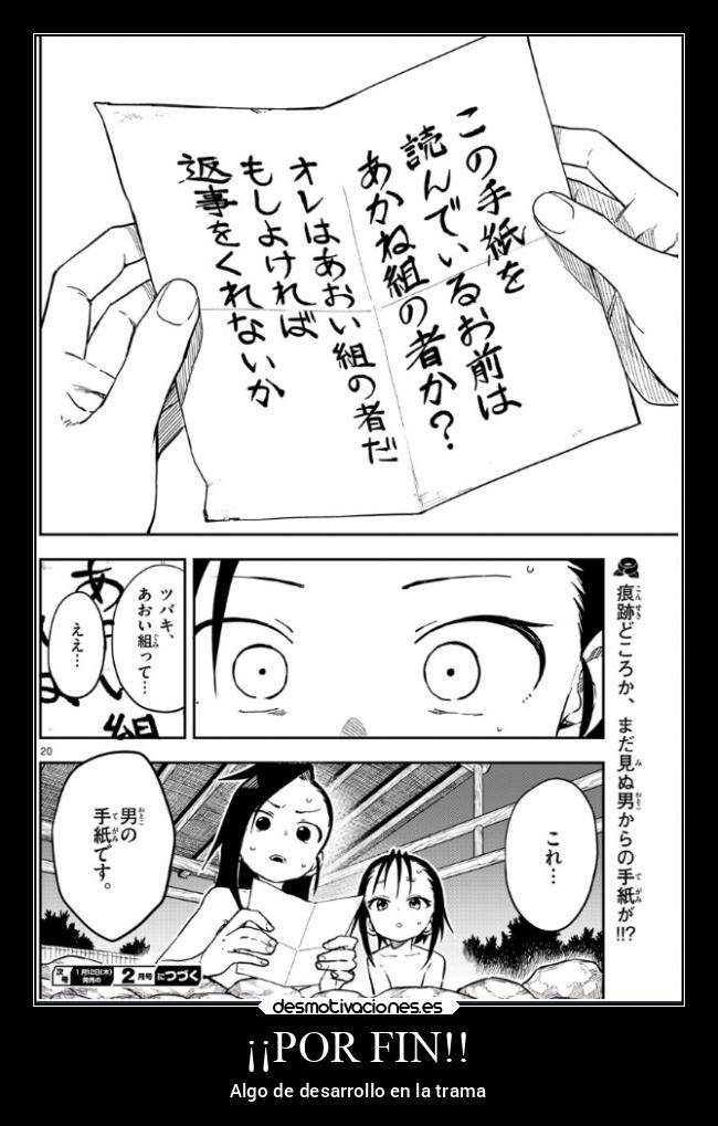 ¡¡POR FIN!! - Algo de desarrollo en la trama