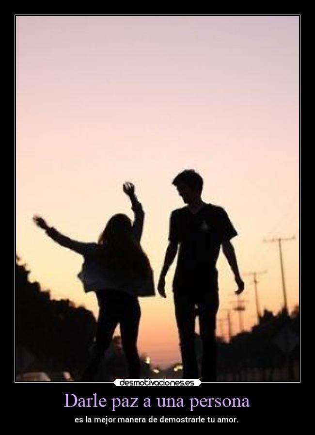 Darle paz a una persona - 