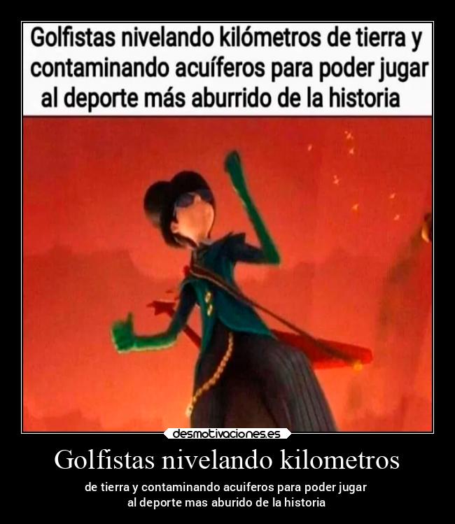 Golfistas nivelando kilometros -