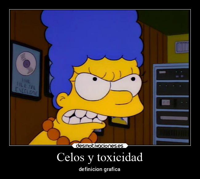 carteles celos simpsons marge desmotivaciones