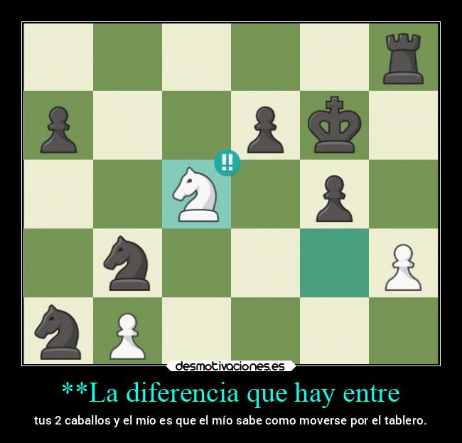 carteles alegria motivacion carismatico josemariafernandezvillarroel ajedrez caballo jugada brillante desmotivaciones