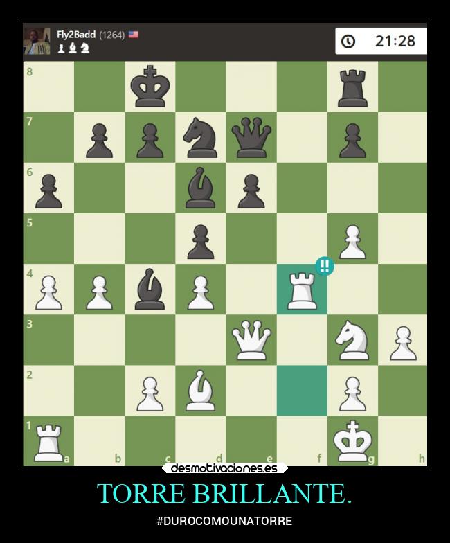 carteles alegria torre ajedrez jugada epico brillante desmotivaciones