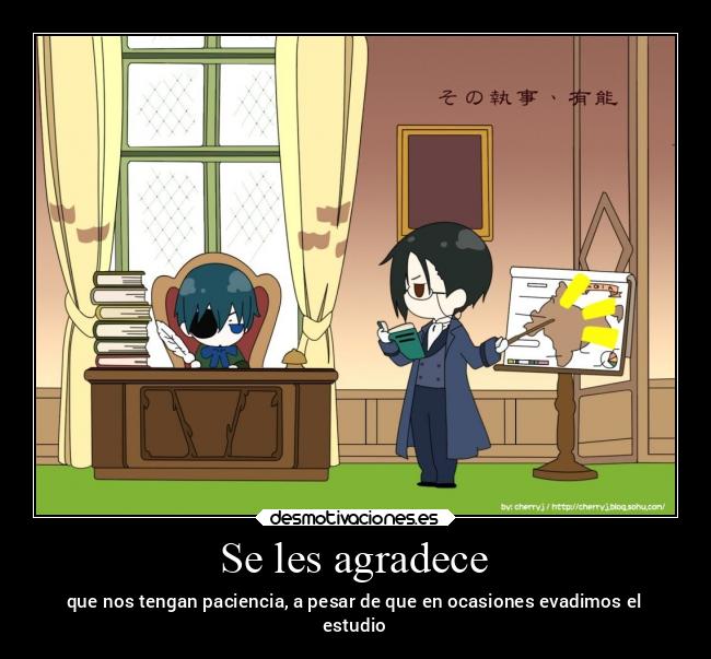 carteles anime ciel sebastian kurodiadelprofe angelphantomhive dulcesitophantomhive desmotivaciones