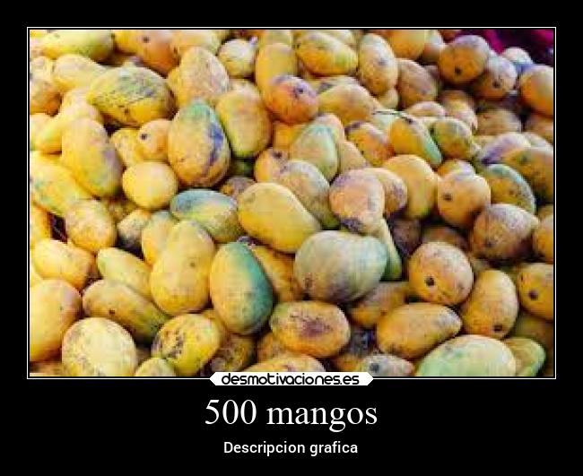 500 mangos - Descripcion grafica