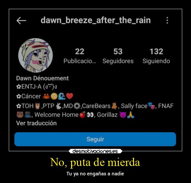 No, puta de mierda - 