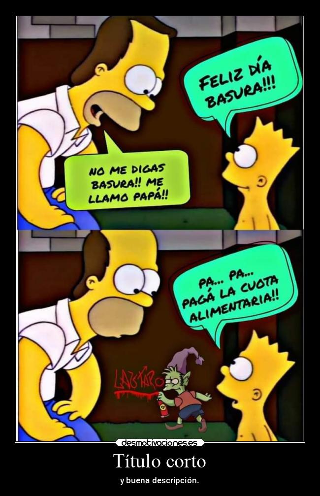 Título corto - y buena descripción.