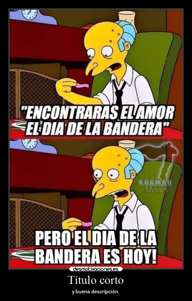 Título corto - y buena descripción.