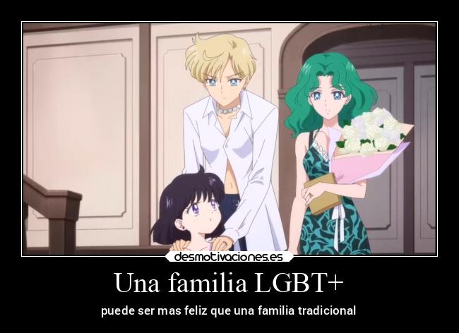 carteles familia familia sailor moon crystal haruka michiru hotaru desmotivaciones