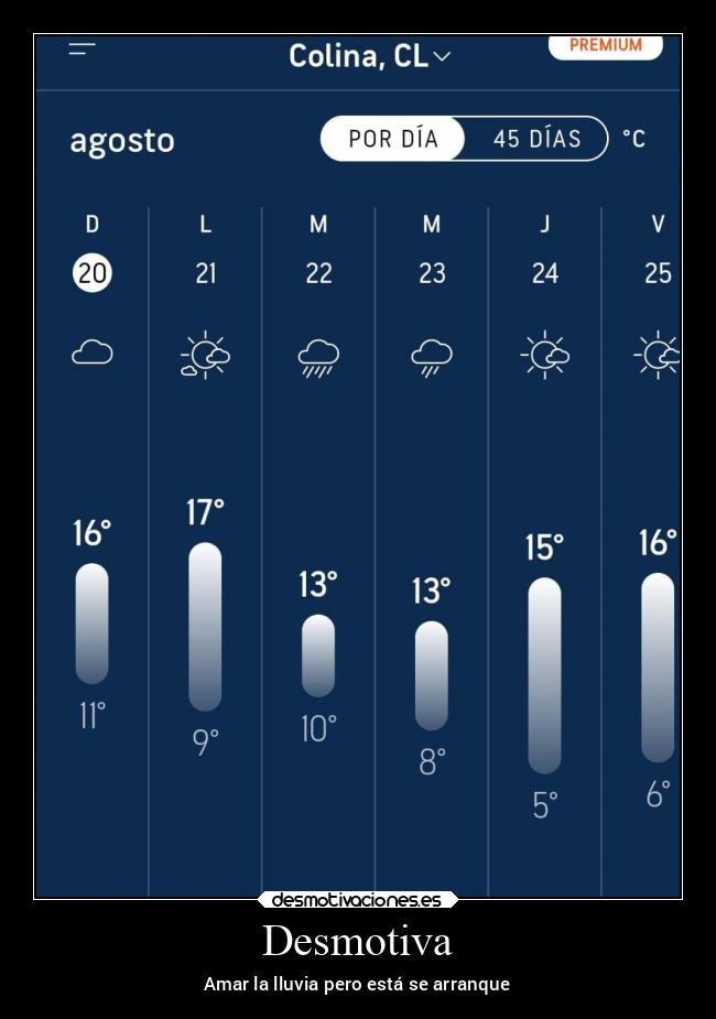 Desmotiva - Amar la lluvia pero está se arranque