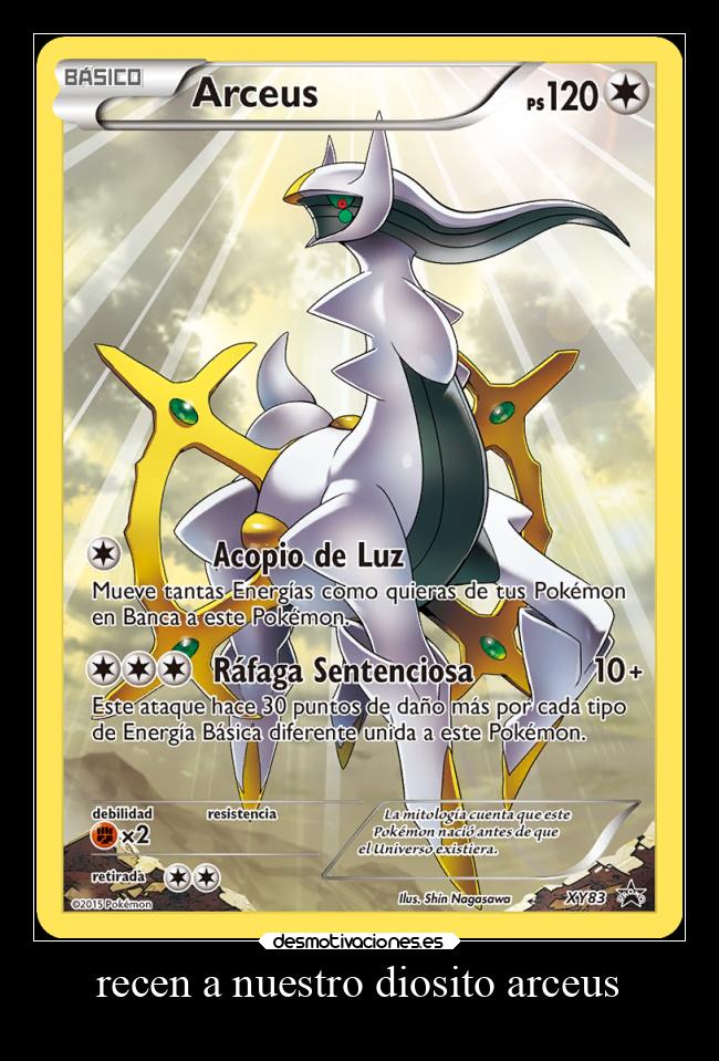 recen a nuestro diosito arceus -