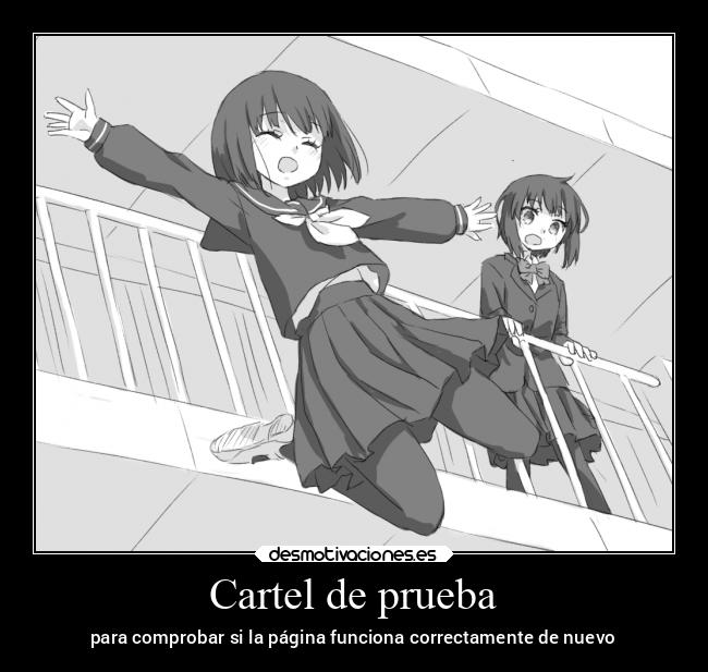 Cartel de prueba - para comprobar si la página funciona correctamente de nuevo
