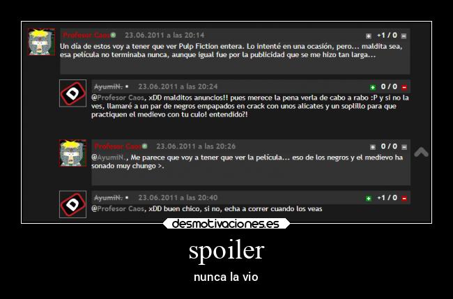 spoiler - nunca la vio