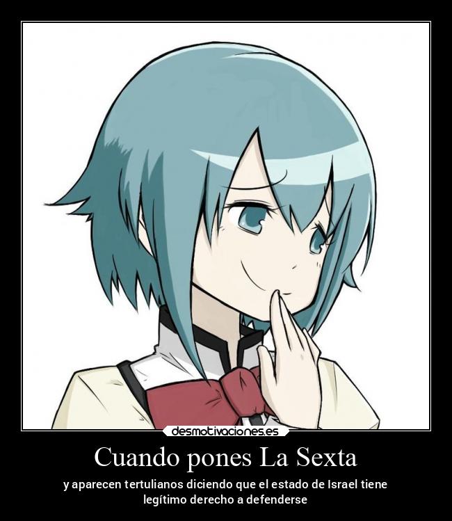 carteles anime theguywithouthope madoka magica sayaka westand with palestine onthis account desmotivaciones