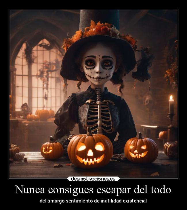 Nunca consigues escapar del todo - del amargo sentimiento de inutilidad existencial