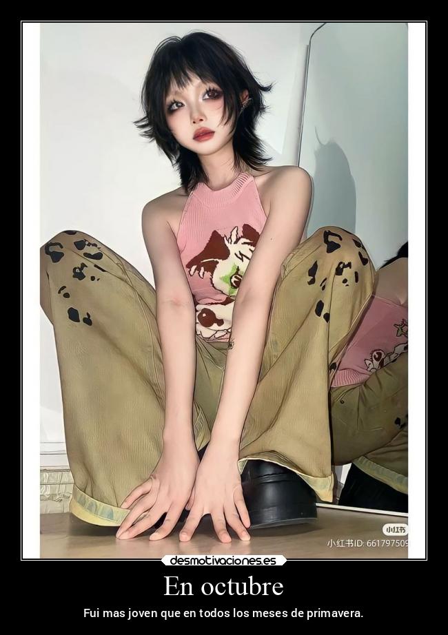 En octubre - Fui mas joven que en todos los meses de primavera.