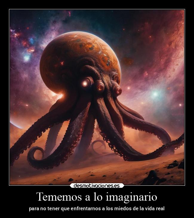 Tememos a lo imaginario - para no tener que enfrentarnos a los miedos de la vida real