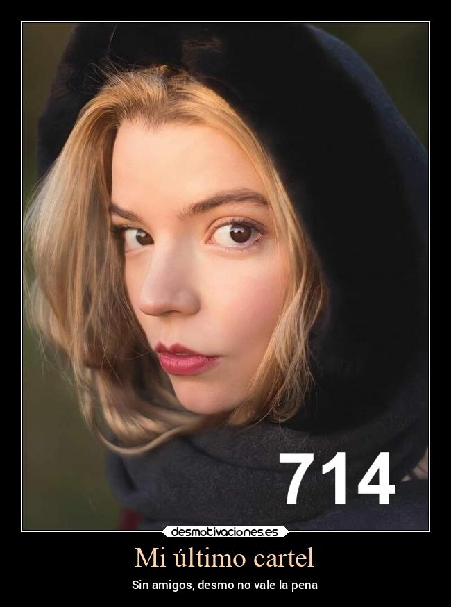 Mi último cartel - Sin amigos, desmo no vale la pena