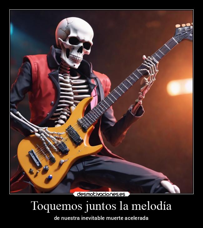 Toquemos juntos la melodía - de nuestra inevitable muerte acelerada